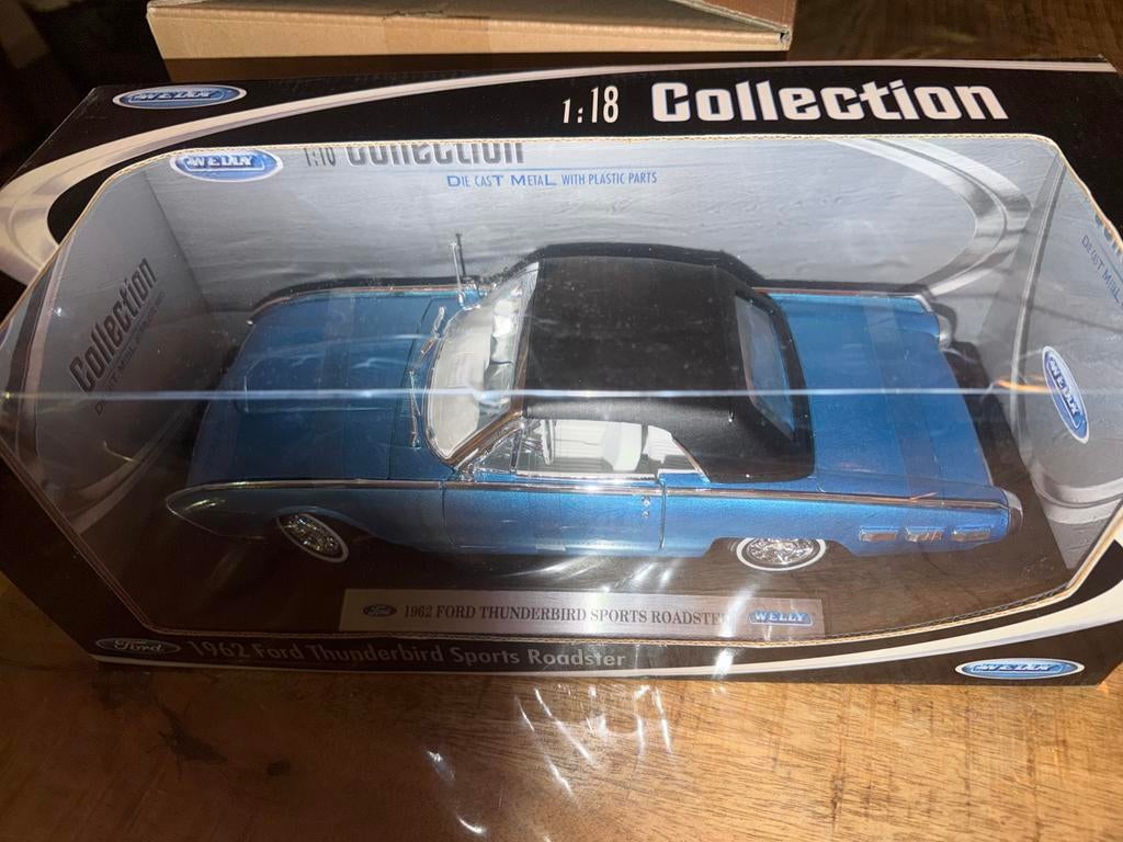 Welly 1/18 Ford Thunderbird Sports Roadster - Nieuw in doos, D, Auto, Nieuw, Ophalen of Verzenden