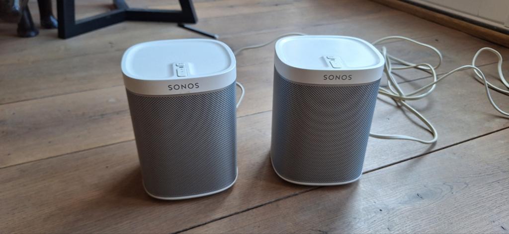 2x Sonos Play 1 Wit.