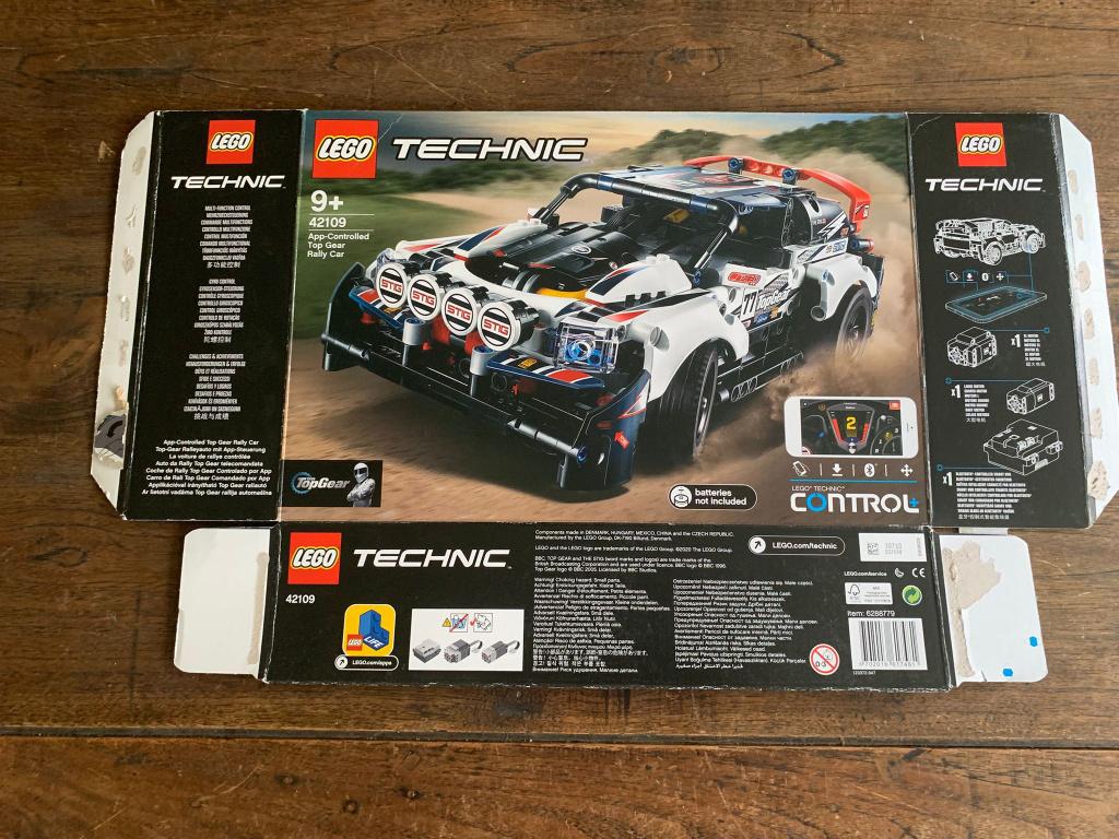 Lege doos - Lego Technic 42109 Top Gear Rally Car, Gebruikt, Lego, Overige typen, Ophalen of Verzenden