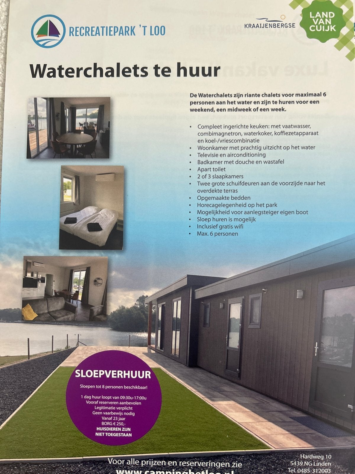 Chaletverhuur, 5 personen, Bemiddelingsbureau, Noord-Brabant, 2 slaapkamers