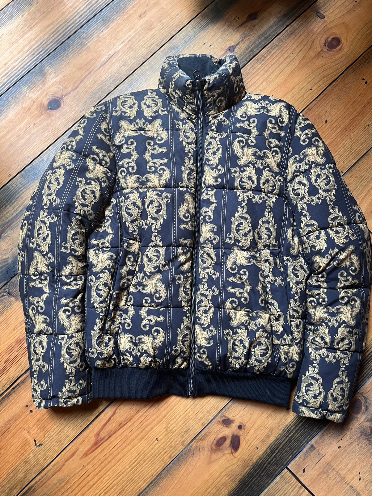 Zara Barok Print Puffer Jacket / Gewatteerde Winterjas, Ophalen of Verzenden, Gedragen, Maat 46 (S) of kleiner, Meerkleurig