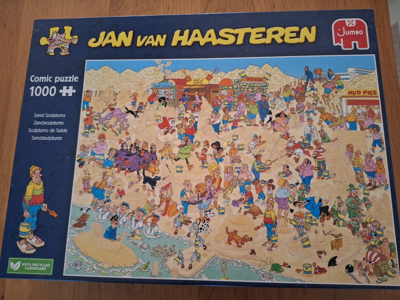 Zandsculpturen., Hobby en Vrije tijd, Denksport en Puzzels, Ophalen of Verzenden, 500 t/m 1500 stukjes, Zo goed als nieuw