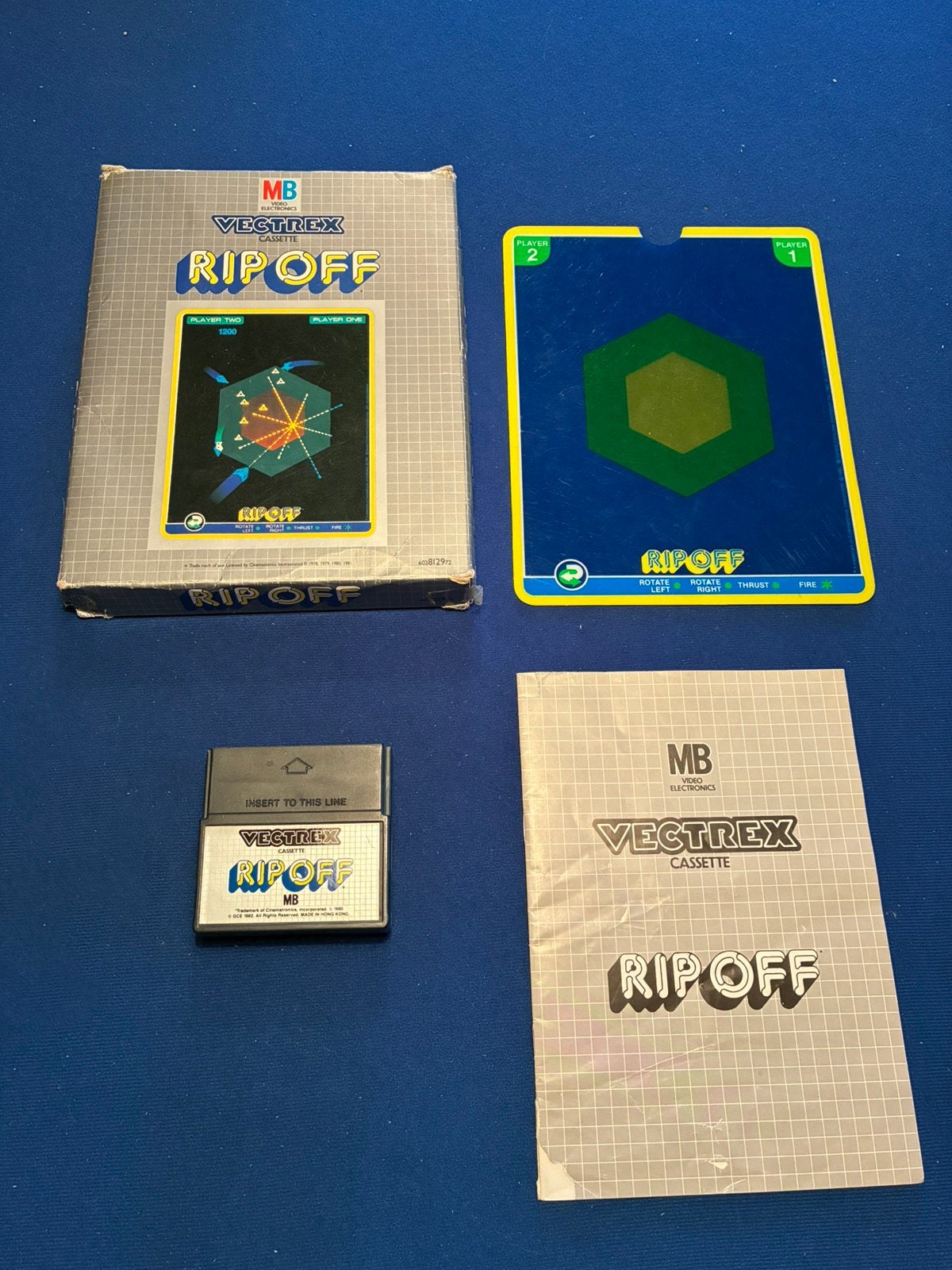 Vectrex spel Rip Off, Avontuur en Actie, Gebruikt, 1 speler, Eén computer