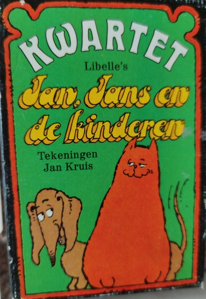 oud Jan Jans en de Kinderen Kwartet met prachtige kaarten, Ophalen of Verzenden, Overige figuren, Zo goed als nieuw, Boek of Spel