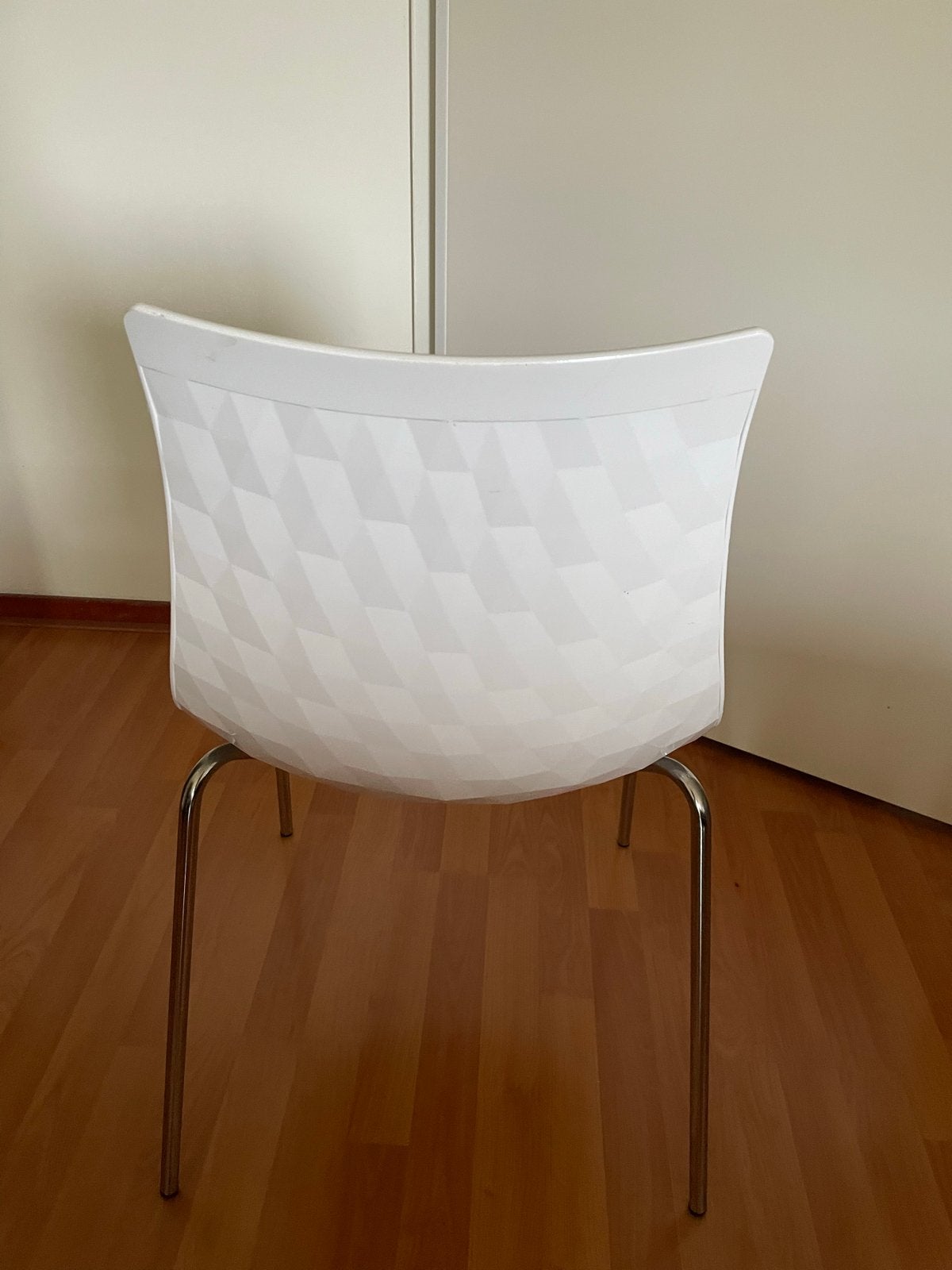 Calligaris Ice Stoel - Wit met Chrome Poten, Ophalen, Kunststof, Gebruikt, Wit