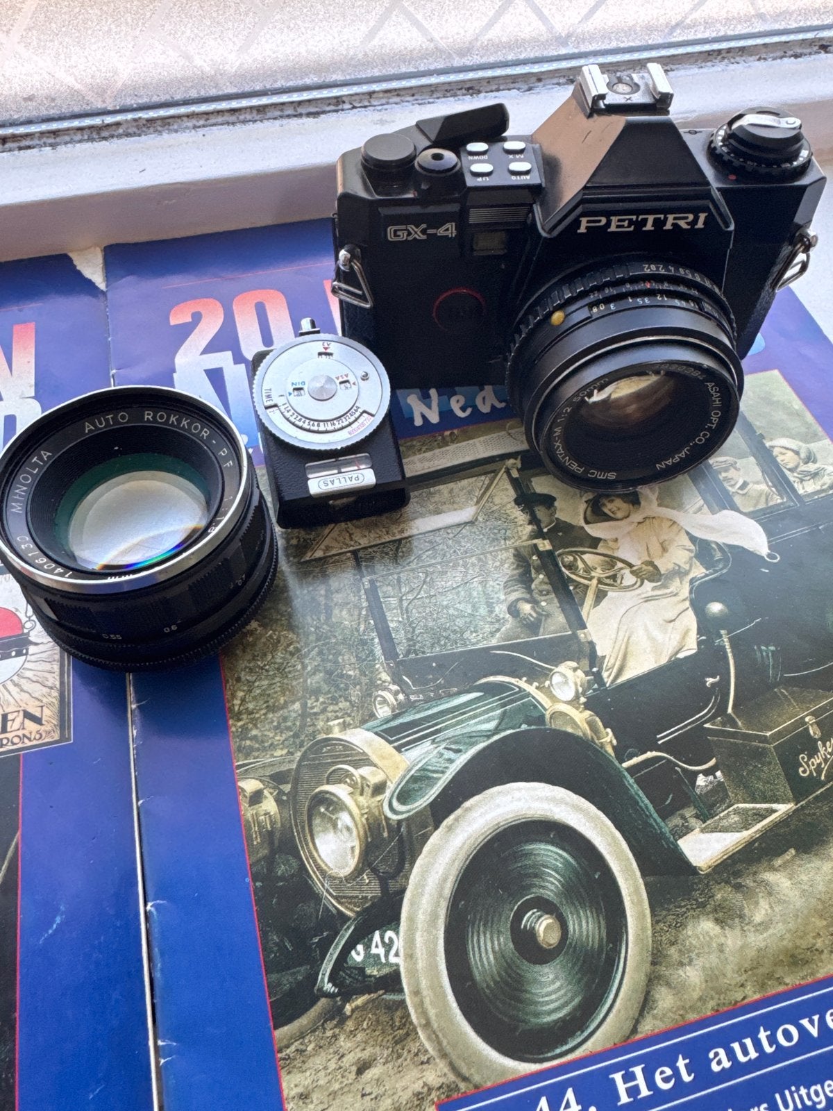 Petri GX-4 Spiegelreflexcamera met Minolta lens, Ophalen of Verzenden, Gebruikt, Spiegelreflex, Overige Merken