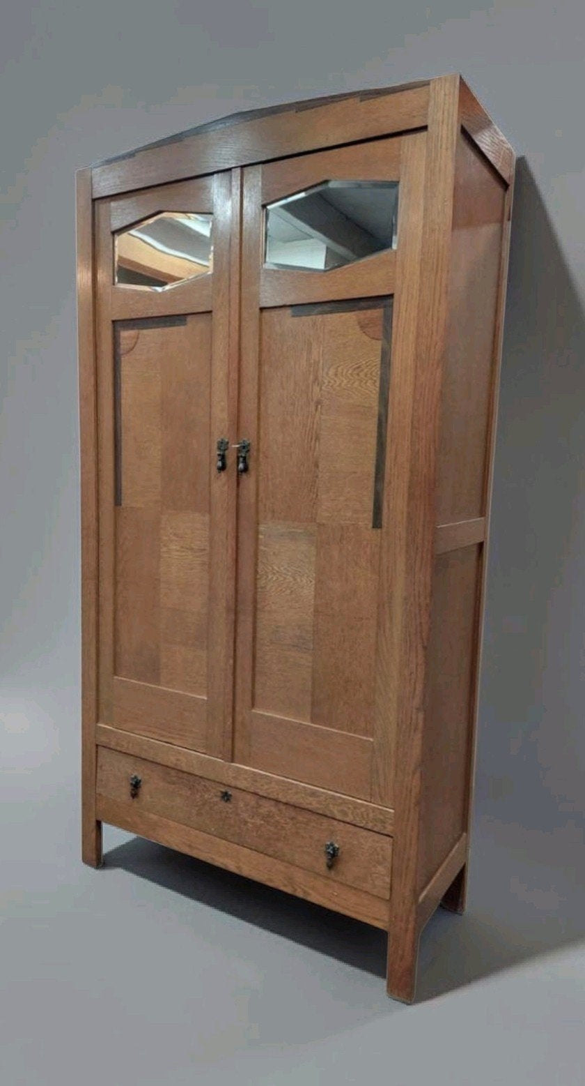 Antieke kast Amsterdamse school kledingkast linnenkast, Antiek en Kunst, Antiek | Meubels | Kasten, Ophalen