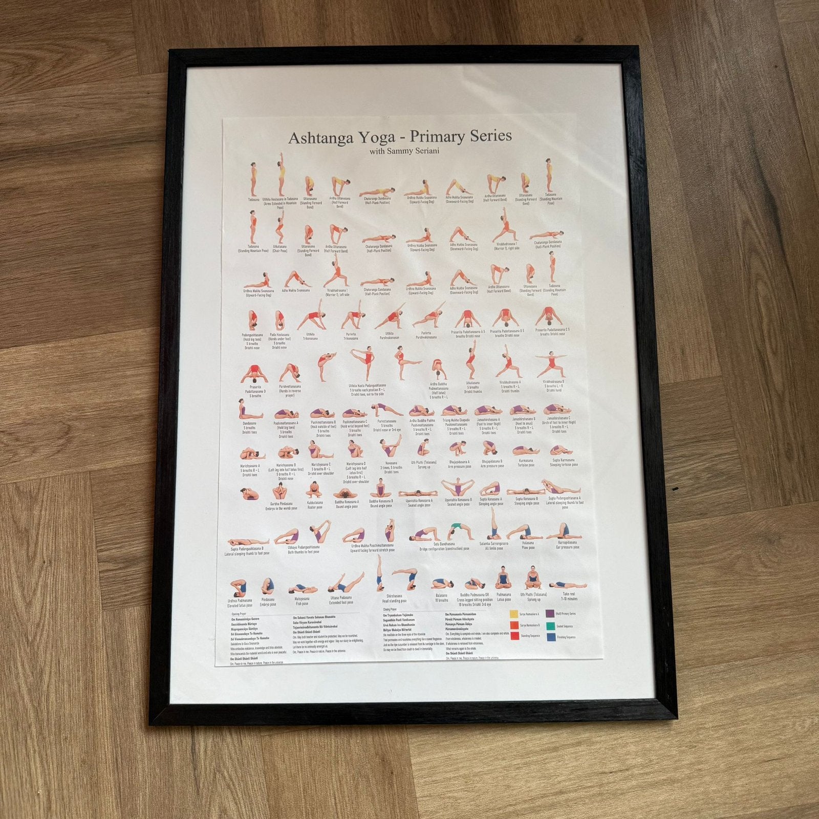 Fotolijst met yoga afbeeldingen 73cm hoog, Ophalen of Verzenden, Zo goed als nieuw, Fotolijst, 53 cm