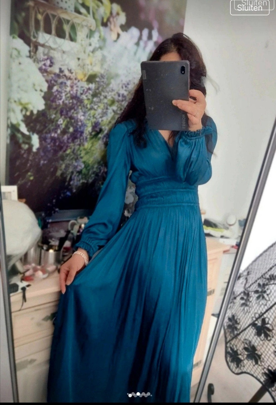 Maje jurk xs, Blauw, Ophalen of Verzenden, Maat 34 (XS) of kleiner, Onder de knie