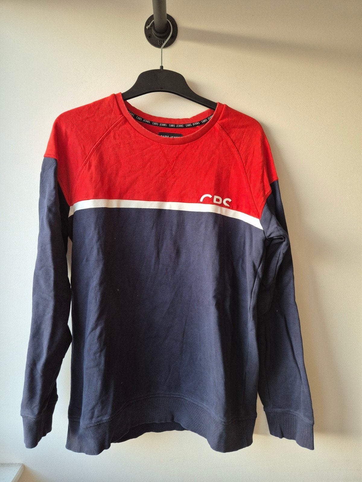Cars Jeans sweater rood/blauw maat M, Cars Jeans, Maat 48/50 (M), Ophalen of Verzenden, Gedragen