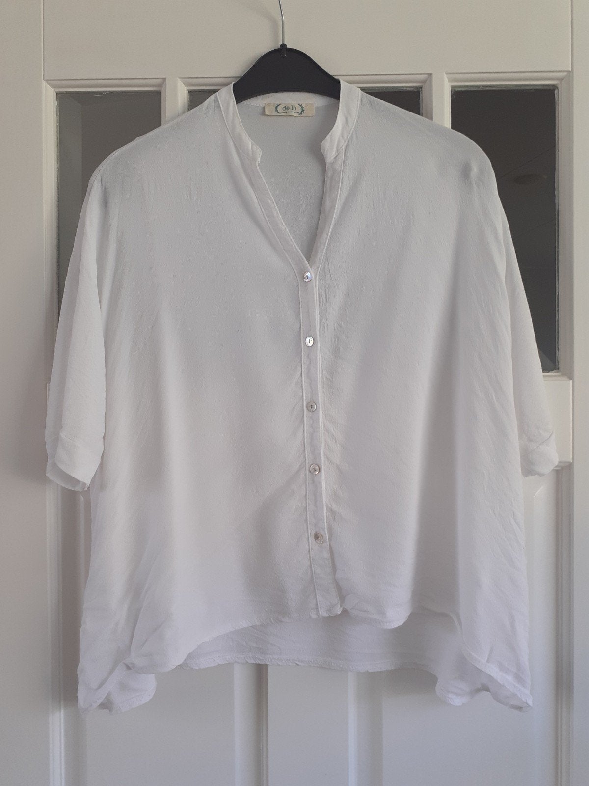 De Ló Pom Pom witte blouse maat M/L, Maat 38/40 (M), Wit, Ophalen of Verzenden, De Ló