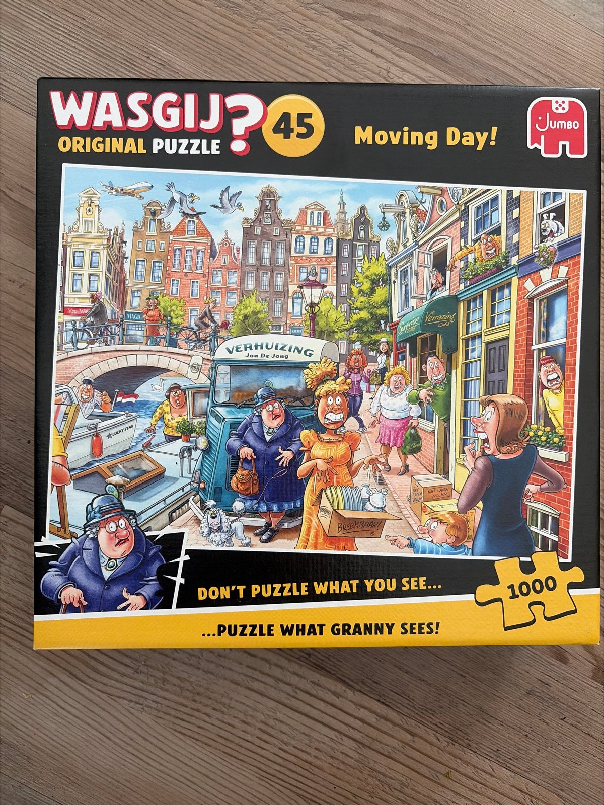 Wasgij? 45 Moving Day! 1000 stukjes - mist 1 stukje, Ophalen, 500 t/m 1500 stukjes, Gebruikt, Legpuzzel