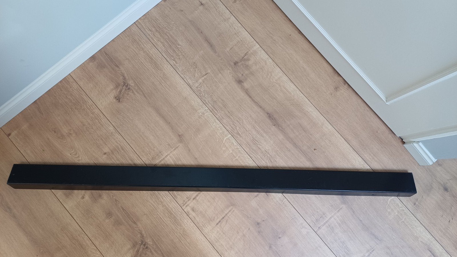 Zwarte metalen fotoplank/boekenplank 150 cm, Ophalen, Zo goed als nieuw