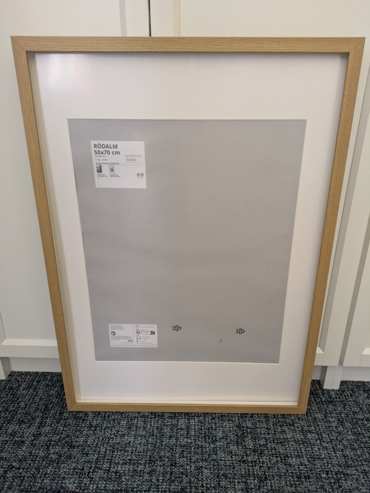 Ikea Rödalm schilderijlijst 50x70 cm - Zo goed als nieuw, Ophalen, Hangend, Schilderijlijst, Beige