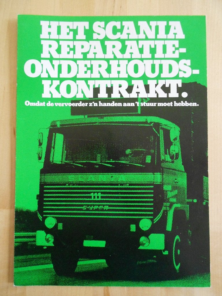 Scania Onderhoudscontract Brochure 1978 – 141 111 86 81 - NL, Gelezen, Ophalen of Verzenden, Overige merken, Scania