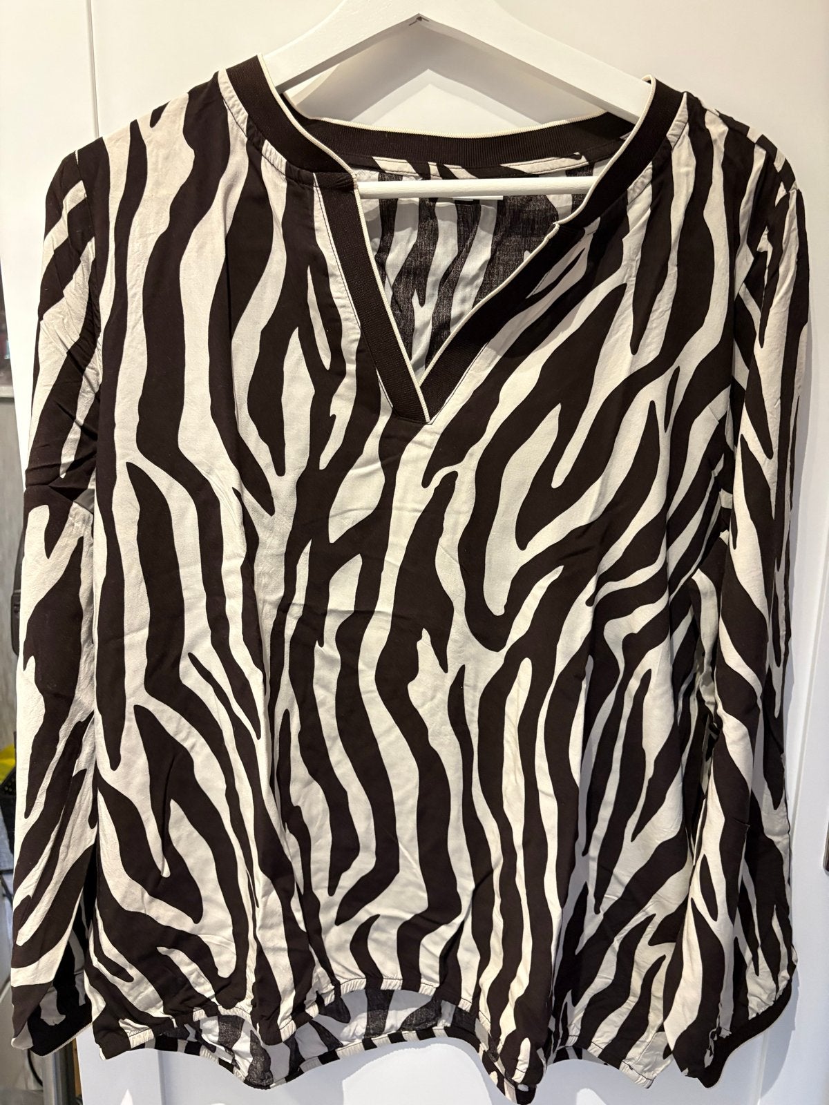 Street One Blouse met Zebraprint - Maat 42, Kleding | Dames, Ophalen of Verzenden, Zo goed als nieuw, Maat 42/44 (L), Bruin