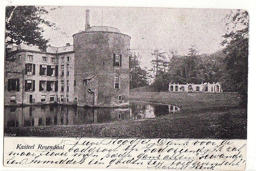 Rosendaal kasteel 1903 (Rosendael -gld.), Verzenden, Voor 1920, Gelopen, Gelderland