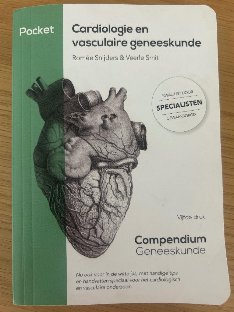 Compendium Pocket Cardiologie en Vasculaire Geneeskunde, Ophalen of Verzenden, Beta, Gelezen, WO