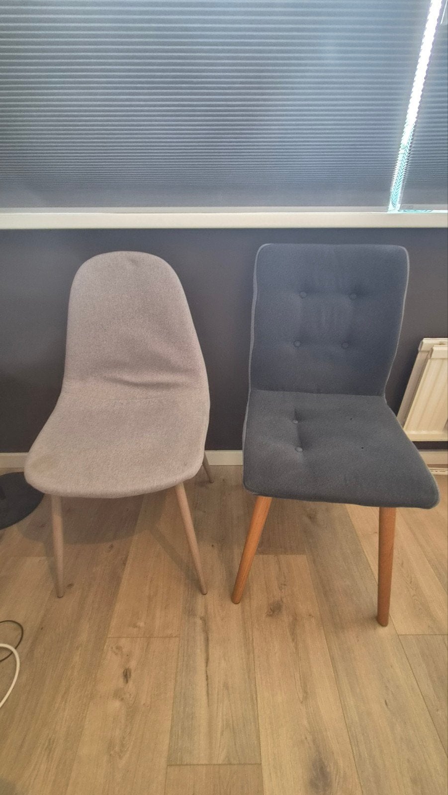Gratis stoffen stoelen, Ophalen, Gebruikt, Grijs, Twee