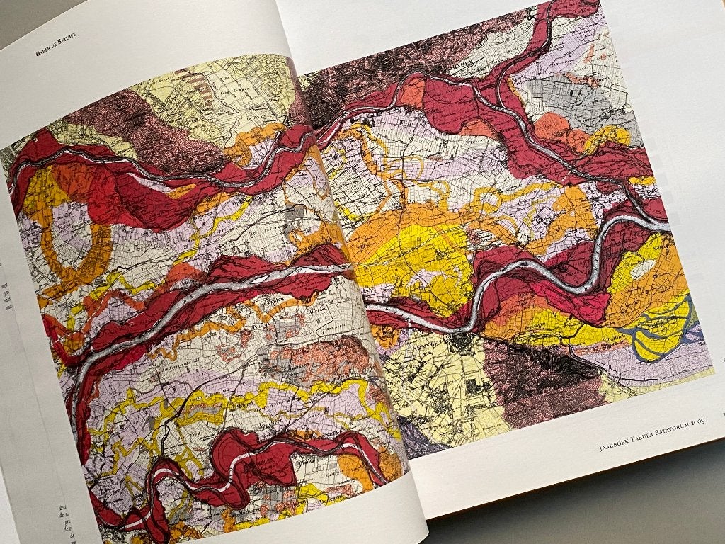 Terugblik 'De Betuwe Aangekaart' Een Historische Topografie, Ophalen of Verzenden, 20e eeuw of later, Zo goed als nieuw