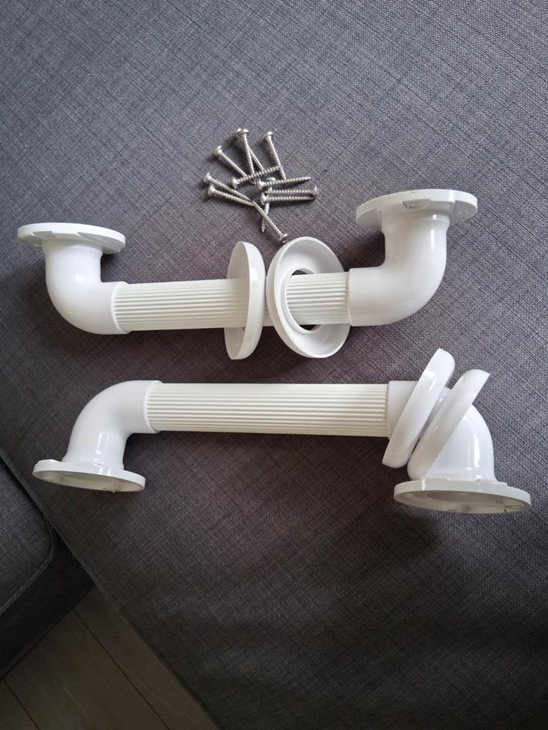 Witte badkamer handgrepen met schroeven, Ophalen of Verzenden, Zo goed als nieuw, Toilet