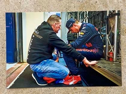 Org kl foto 20x30 cm WK F1 Max Verstappen+Jos Abu Dhabi 2021, Verzenden, Nieuw, Auto's