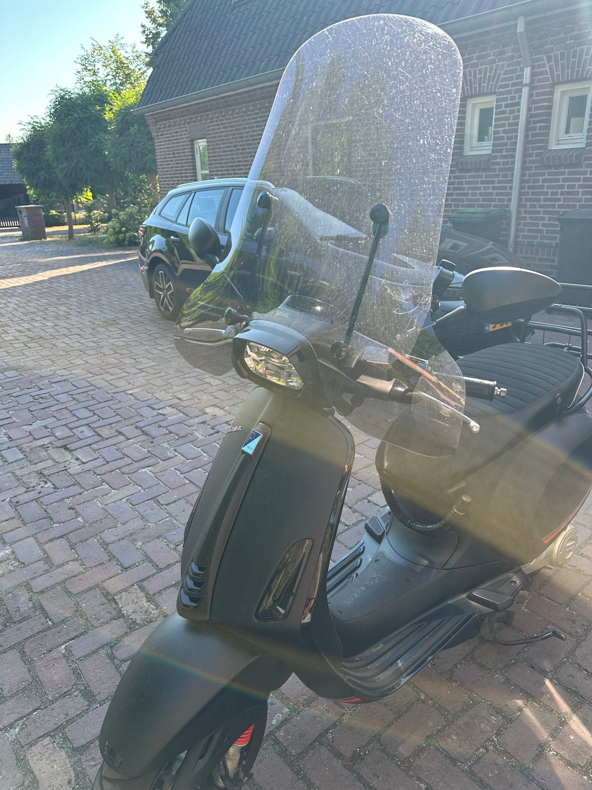 Vespa Sprint Mat Zwart - Zo goed als nieuw, Fietsen en Brommers, Scooters | Vespa, Ophalen, Maximaal 45 km/u, Vespa S, 49 cc