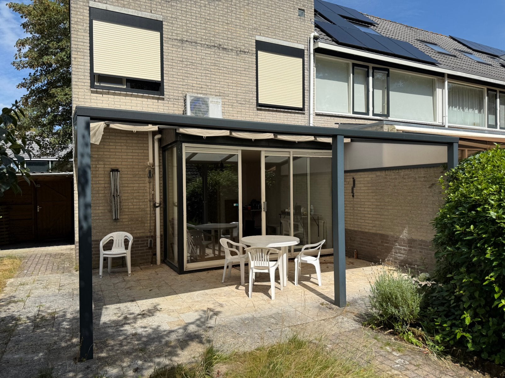 Terrasoverkapping aluminium en polycarbonaat, Ophalen, Gebruikt, Veranda