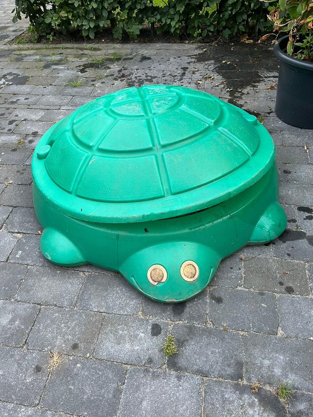 Schilpad zandbak, Ophalen, Gebruikt