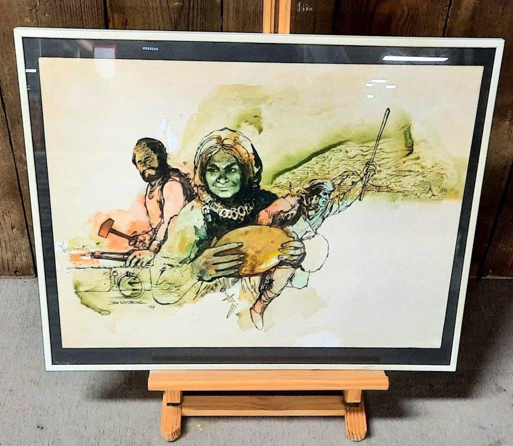 AQUAREL VAN JAN WESSELING, Antiek en Kunst, Ophalen