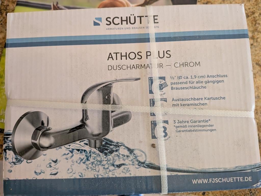 Schütte Athos Plus Duscharmatur - chrom NIEUW, Ophalen of Verzenden, Nieuw, Kraan