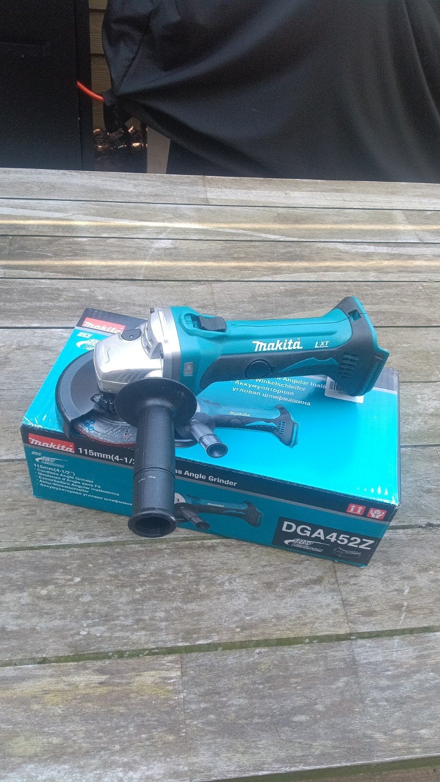 Makita DGA452Z Accu Haakse Slijper 18V LXT (Body) in doos, Ophalen of Verzenden, Zo goed als nieuw, Minder dan 700 watt, Haakse handslijpmachine