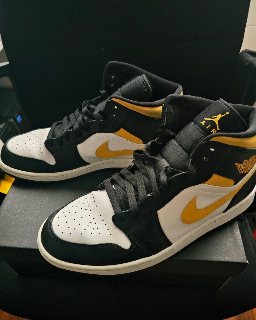 Nike Jordan 1 mid sneakers  Maat 45, Ophalen, Overige kleuren, Nike, Sneakers of Gympen