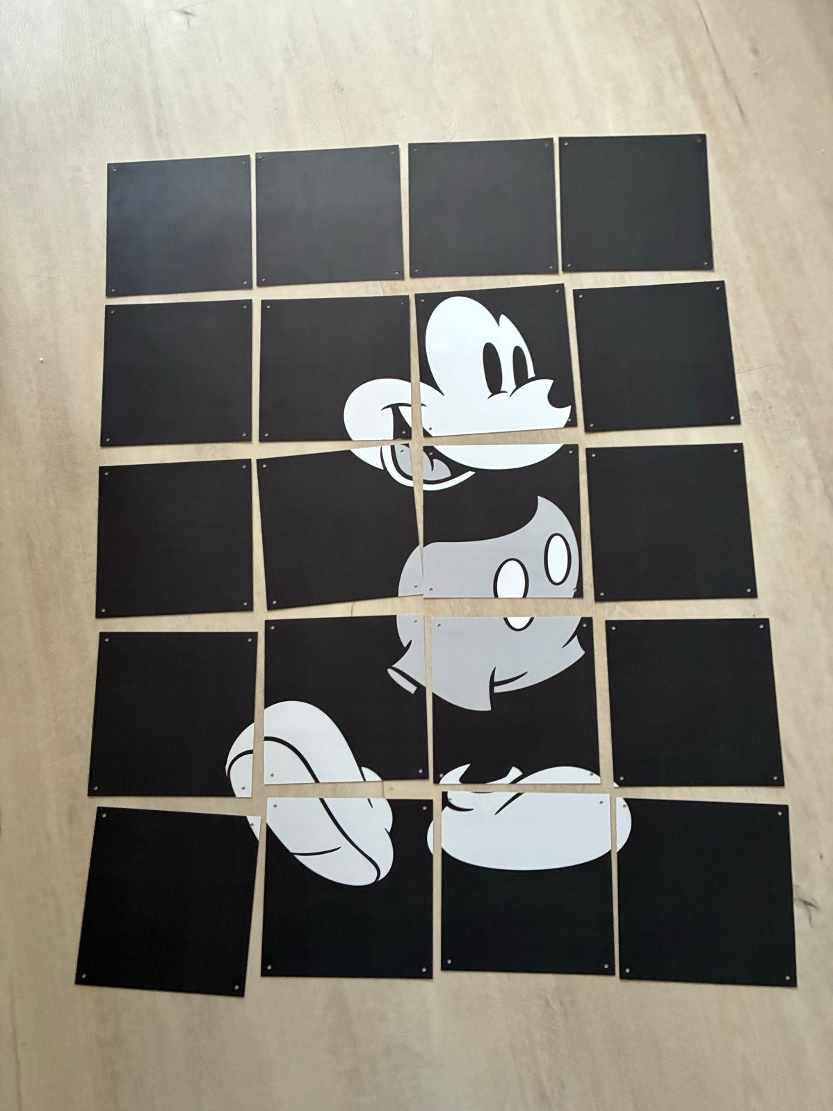 IXIXI Mickey Mouse Zwart Wit Wanddecoratie Compleet, Zwart, Kunststof, Ophalen of Verzenden, Zo goed als nieuw