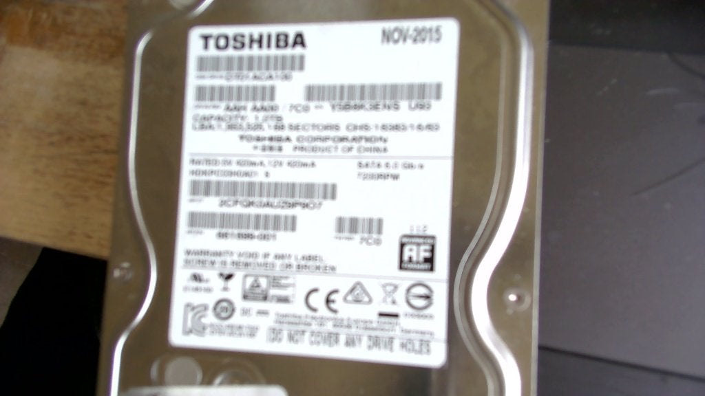 Toshiba 1 TB harde schijf - €25, Computers en Software, Intern, Gebruikt, Ophalen of Verzenden, Desktop