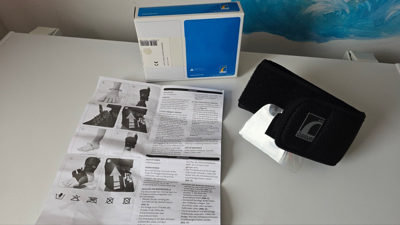 Össur Foot-Up Klapvoetbrace zwart XL brace, Ophalen of Verzenden, Nieuw