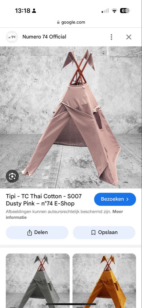 Numero 74 Tipi Tent - Oud Roze (Dusty Pink), Ophalen of Verzenden, Zo goed als nieuw, Overige materialen