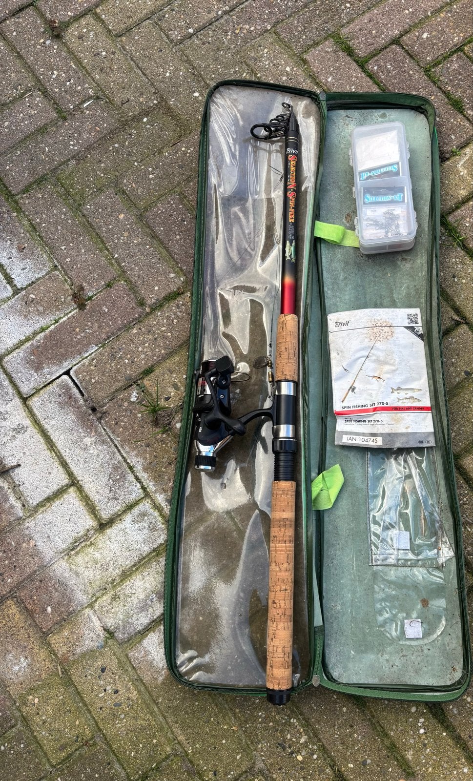Complete vishengelset met molen en accessoires, Ophalen, Gebruikt, Complete hengel