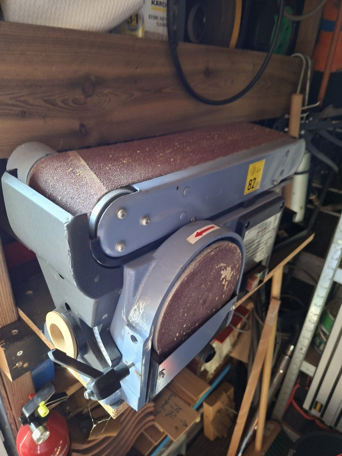 HBM 100 Band- en Schijfschuurmachine - Gebruikt, Ophalen, Gebruikt, Minder dan 600 watt, Bandschuurmachine