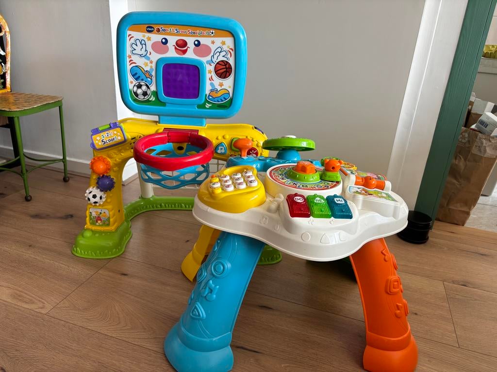 Vtech Speelsysteem - Interactieve Speeltafel & Basketbal, Kinderen en Baby's, Speelgoed | Vtech, Ophalen, Gebruikt, 6 maanden tot 2 jaar
