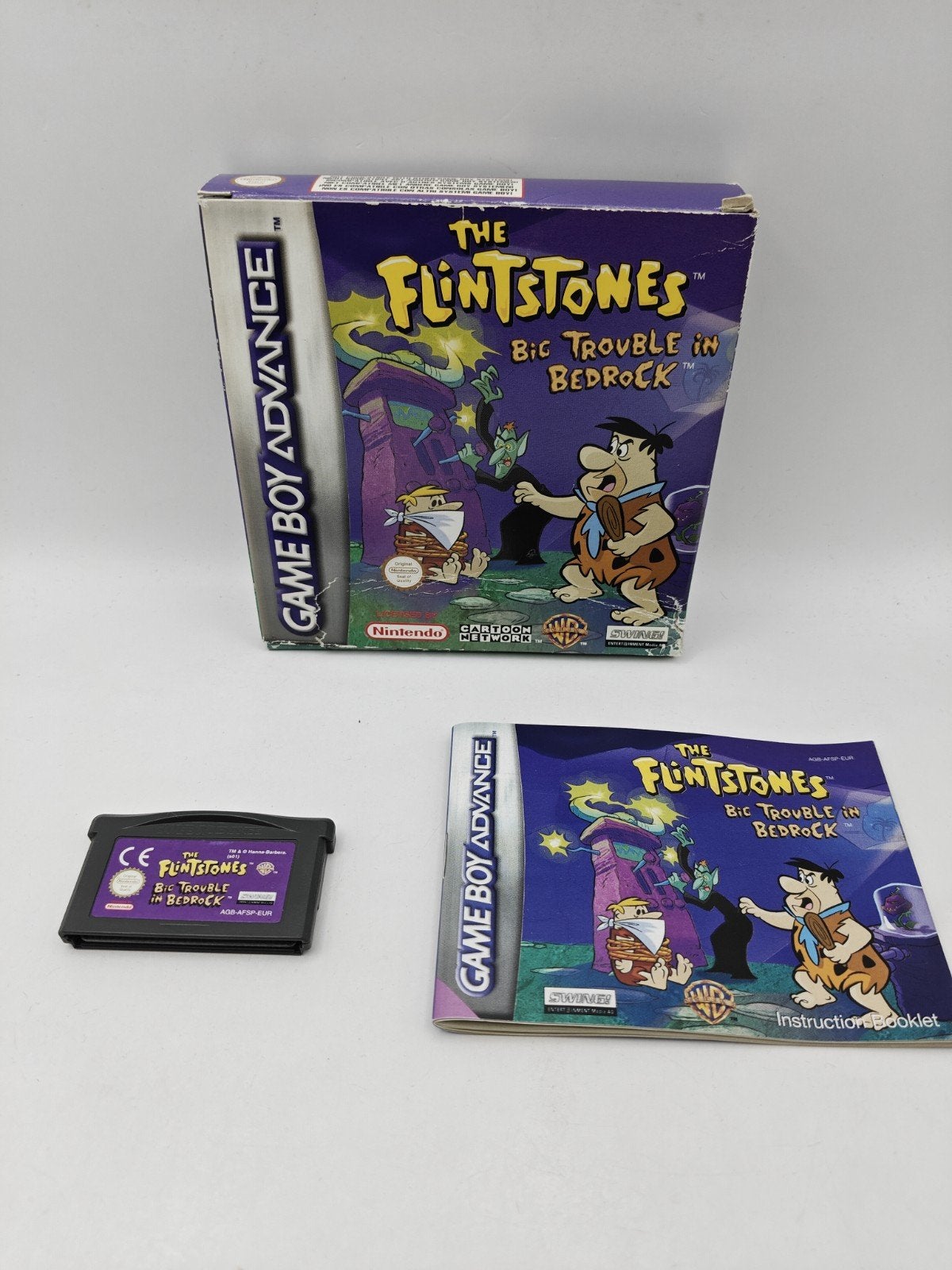 The Flintstones: Big Trouble in Bedrock Gameboy Advance CIB, Nintendo, 1 speler, Zo goed als nieuw, Vanaf 3 jaar