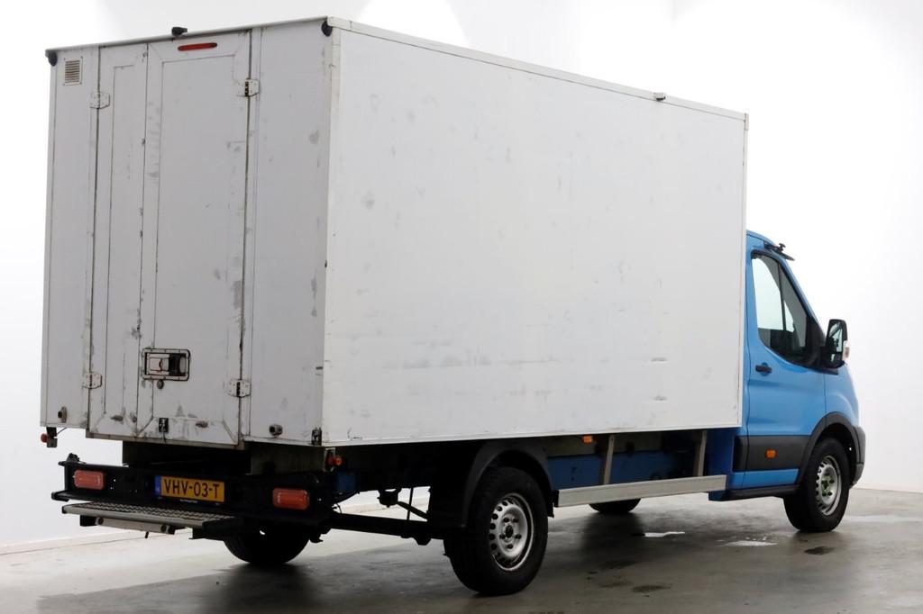 Ford Transit 350 2.0 TDCI 130pk E6 Bakwagen met achterdeuren, Auto's, Voorwielaandrijving, 15 km/l, Euro 6, Blauw