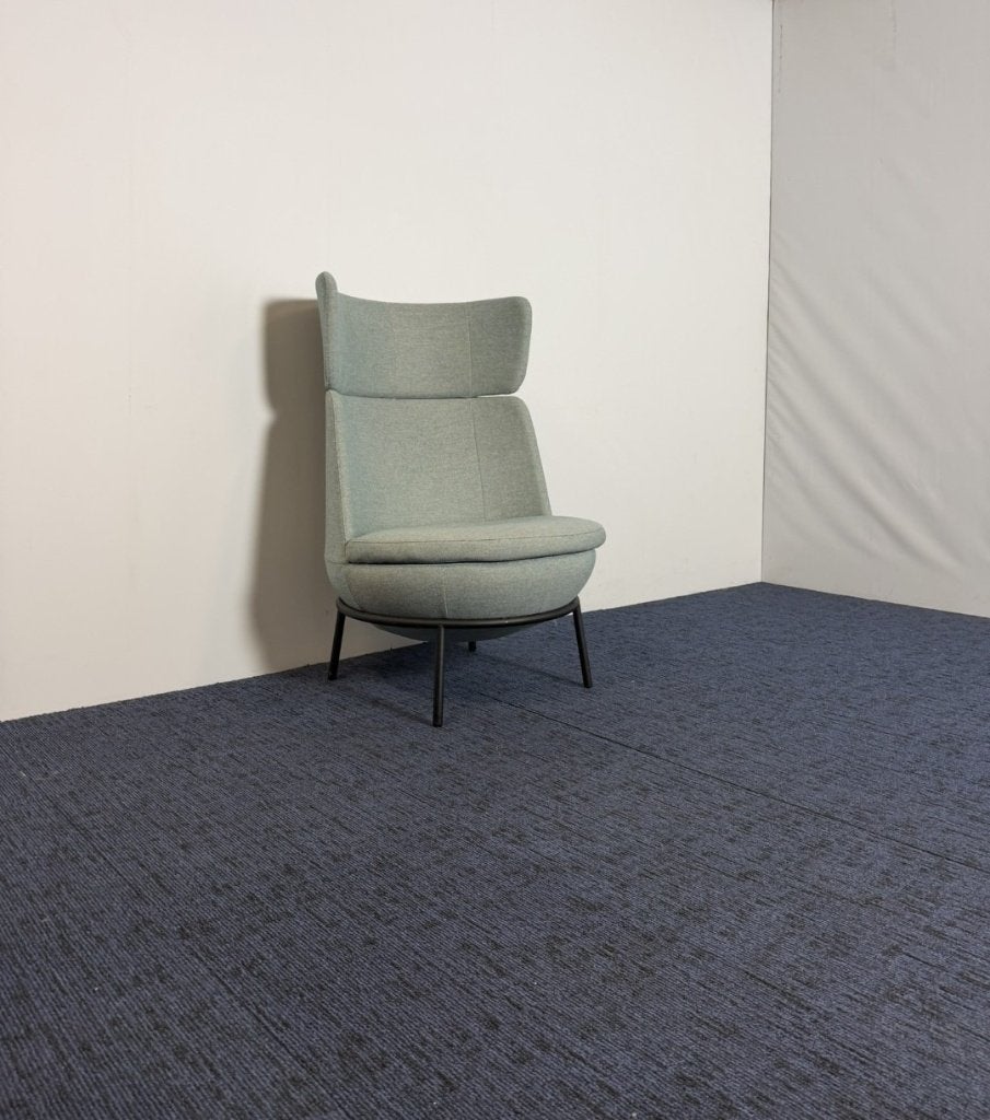 Fauteuil Jonas Ihreborn Pod - mintgroen - zwart frame, Ophalen, Gebruikt, 75 tot 100 cm, Stof