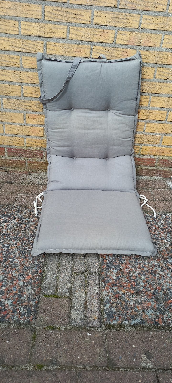 Tuinstoelkussens grijs - set van 4, Ophalen, Gebruikt