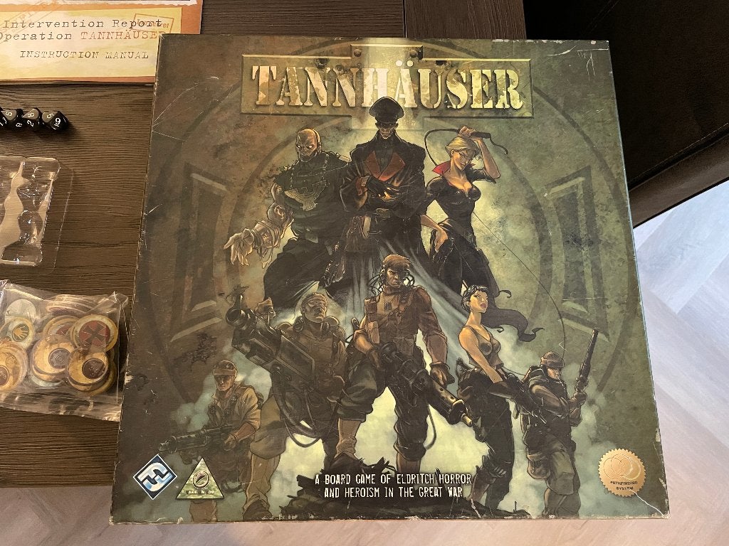 Bordspel Tannhauser first edition incl. expansion, Een of twee spelers, Ophalen of Verzenden, Gebruikt, Fantasy Flight Games