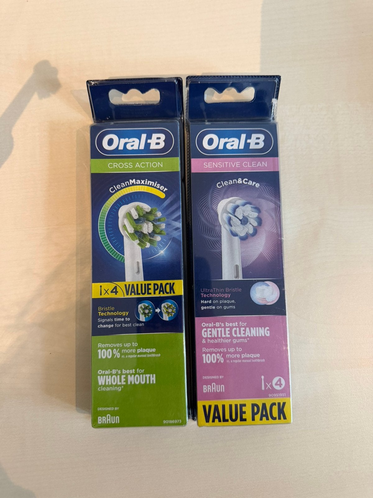 7x Oral-B opzetstukjes CrossAction & Sensitive Clean, Ophalen of Verzenden, Nieuw, Opzetborstel