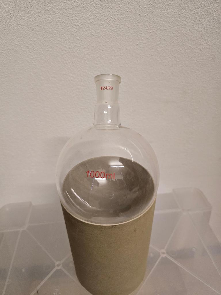 Laboratorium glas 1L Rondbodemkolf destillatie, Ophalen of Verzenden