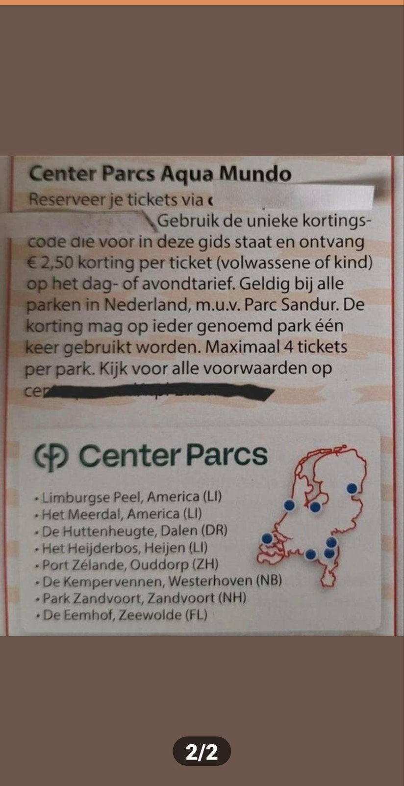 Aqua Mundo 2.50 euro korting pp Aquamundo, Tickets en Kaartjes, Kortingen en Cadeaubonnen, Drie personen of meer, Kortingsbon
