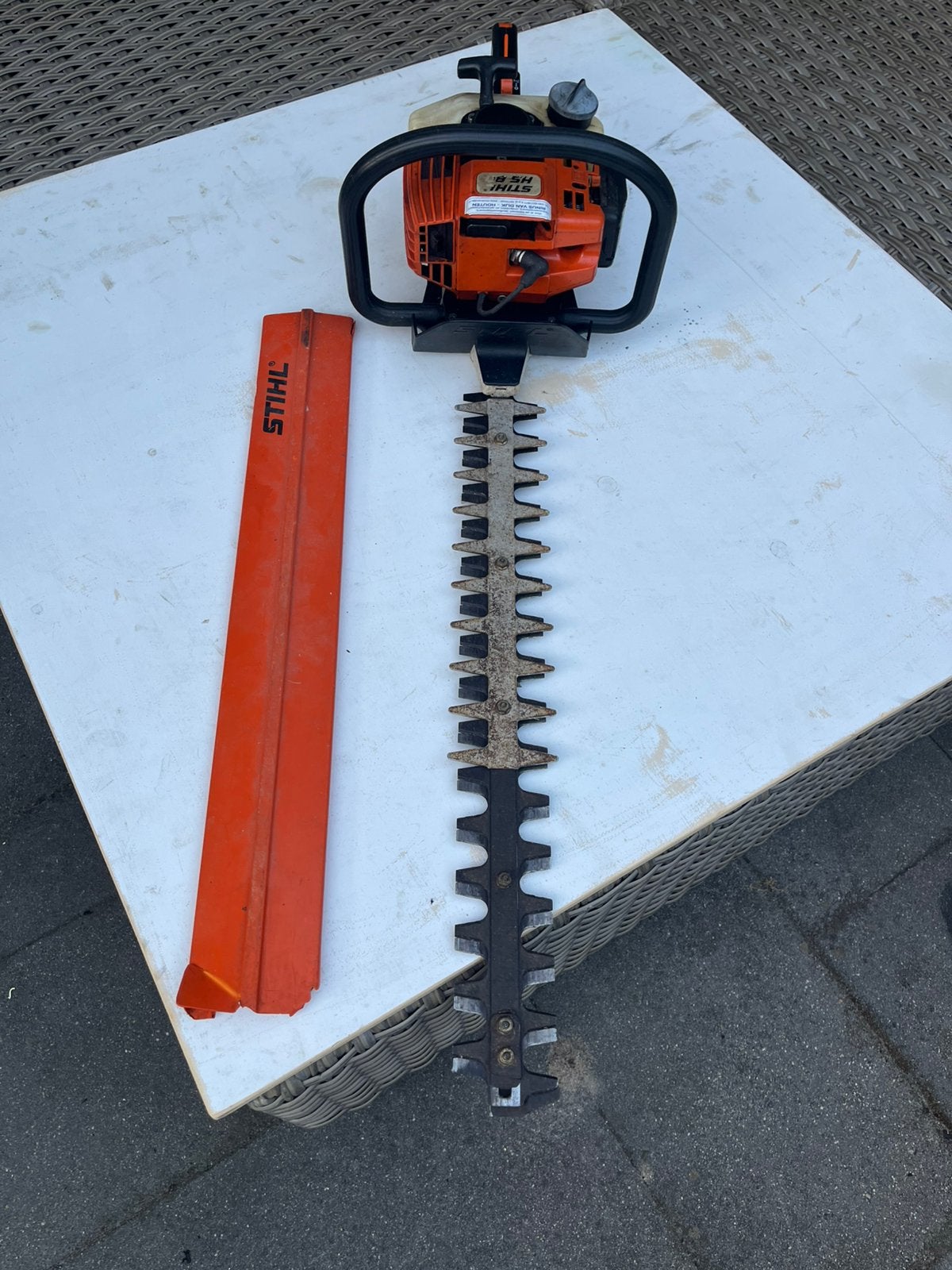 Te koop Stihl HS 80 heggenschaar op benzine, Ophalen, Gebruikt, Benzine