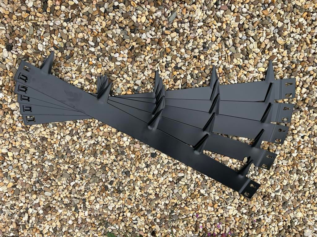 5 x Zwart stalen borderrand 16x 106 cm flexibel, Ophalen, Overige materialen, 100 tot 200 cm, Nieuw